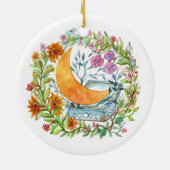 Maan uit de doos keramisch ornament (Achterkant)