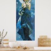 Maan van Alphonse Mucha Poster (Keuken)