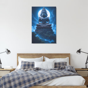 Maan van de Stille Beschermer Canvas Afdruk