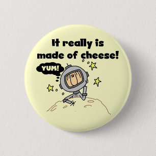 Maan van Kaas T-shirts en Cadeaus Ronde Button 5,7 Cm