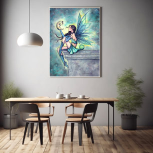 Maan Vriend Fee Kunst door Molly Harrison Poster