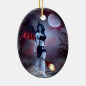 Maan vuur Succubus Keramisch Ornament (Achterkant)