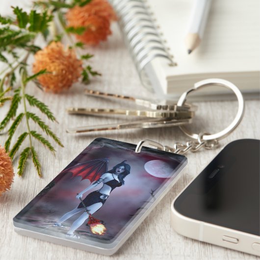 Maan vuur Succubus Sleutelhanger (Voorkant Rechts)