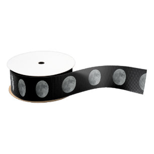Maan Winter Night Sky Volle Maan Grosgrain Lint