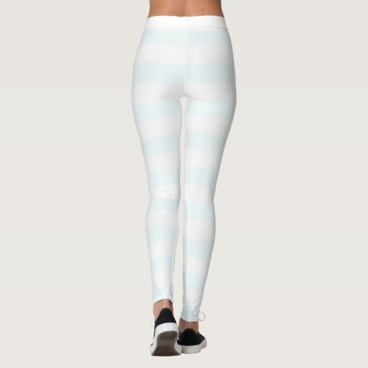 Maan wit en wit kleur horizontaal gestreept leggings (Achterkant)