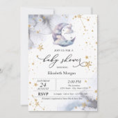 Maan Wolken Sterren Baby Shower Kaart (Voorkant)