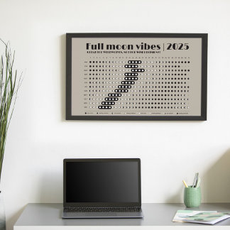 Maan Zakelijke Kalender Vollemaan Affiniteit Poster