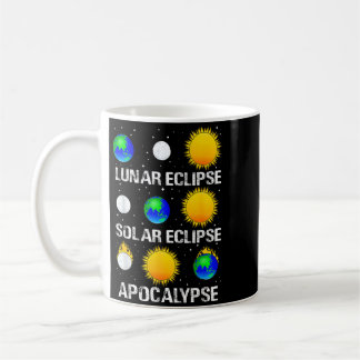 Maan Zonne Eclipse En Apocalyps Grappige Wetenscha Koffiemok