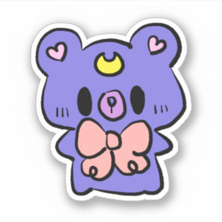 Maanbeer cute Kawaii sticker voor meisjes anime