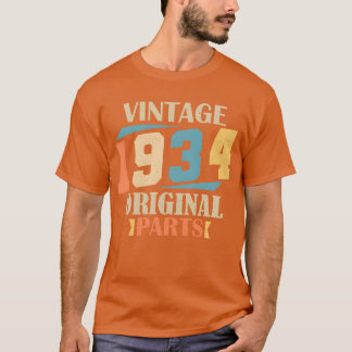Maand 1934 1934 Verjaardagscadeau 90 jaar oud Gebo T-shirt