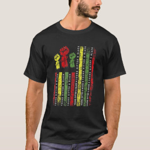 Maand Afrikaanse Ameri met jonge geschenken en zwa T-shirt