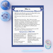 maand, dag en week van de Bewustmaking ME/CFS Flyer (Enkel)