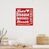 maand Rode hartziekte Poster (Keuken)