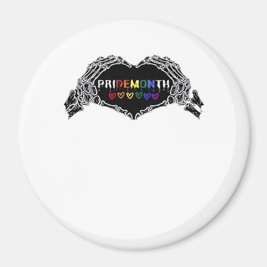Maand Skelet Hart Handen LGBTQIA Magneet (Voorkant)