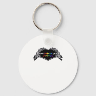 Maand Skelet Hart Handen LGBTQIA Sleutelhanger