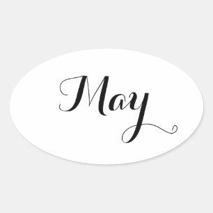 Maand Sticker: Mei Ovale Sticker