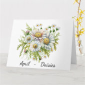 Maand van april Verjaardag Kaart (Gele Bloem)