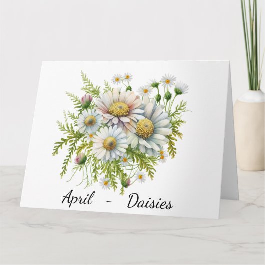 Maand van april Verjaardag Kaart (Voorkant)