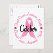 Maand van borstkanker briefkaart (Voorkant / Achterkant)