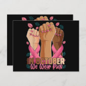 Maand van borstkanker in oktober Draag we P (Voorkant / Achterkant)