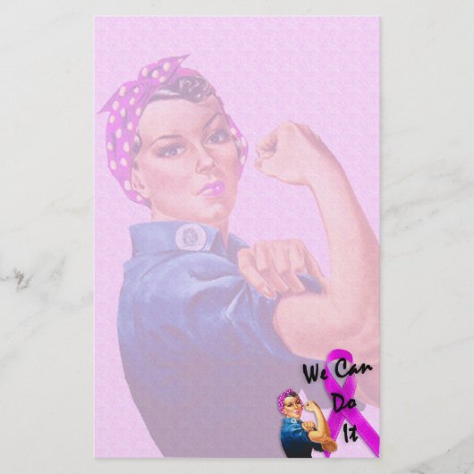 Maand van borstkanker, Rosie de Riveter Briefpapier (Voorkant)