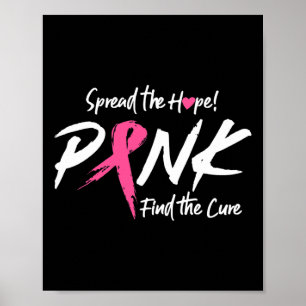 Maand van borstkanker verspreidt de hoproze poster