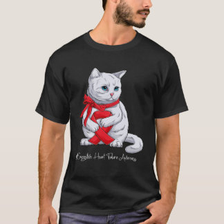 Maand van de bewustwording van hartfalen Rode Lint T-shirt