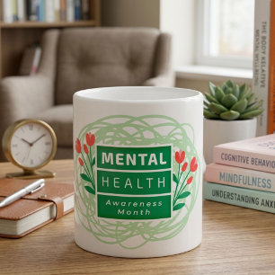 Maand van de geestelijke gezondheidszorg koffiemok