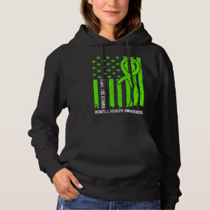 Maand van de geestelijke gezondheidszorg USA-vlag  Hoodie
