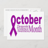 Maand van de maand van de bewustmaking van huiseli briefkaart (Voorkant / Achterkant)