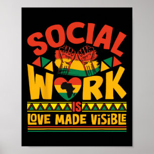 Maand van de sociaal werker Maand van de zwarte ge Poster