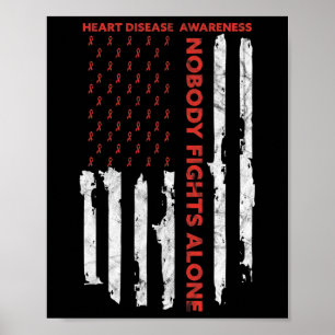 Maand van de strijd tegen hartziekten Amerikaanse Poster
