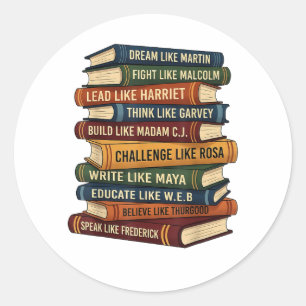 Maand van de zwarte geschiedenis Droom Ronde Sticker