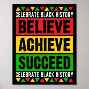 Maand van de zwarte geschiedenis Gelooft succesvol Poster