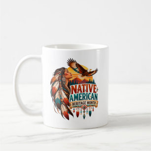 Maand van het erfgoed van de Native American-hulde Koffiemok