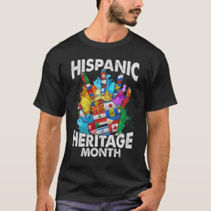Maand van het historische erfgoed van de ispanic t-shirt