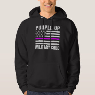 Maand van het militaire kind 2022 Paars voor miljo Hoodie