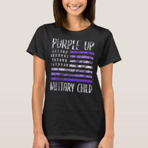 Maand van het militaire kind 2022 Paars voor miljo T-shirt