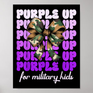 Maand van het Militaire Kind Meisje Paarse voor Mi Poster