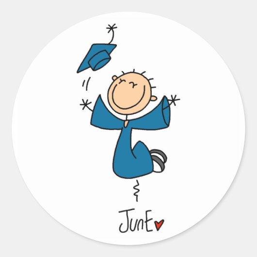 Maand van juni ronde sticker (Voorkant)