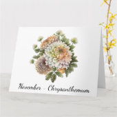 Maand van november Verjaardag Kaart (Gele Bloem)