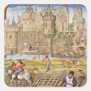 Maand van oktober vierkante sticker