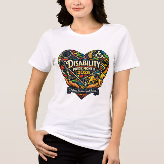 Maand van trots op een beperking 2026 Hart Kunst Tri-Blend Shirt