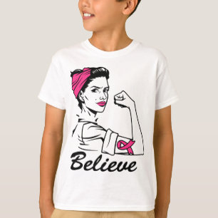 Maand voor borstkanker Vrouwen geloven roze T-shirt