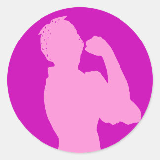 Maand voor vrouwengeschiedenis Rosie de Riveter Pi Ronde Sticker