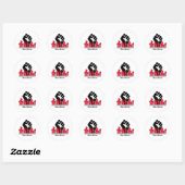 Maand zwarte geschiedenis Power Fist RISE BOVEN Cu Ronde Sticker (Vel)
