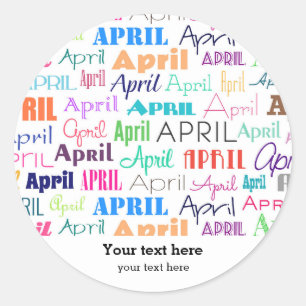 Maandag april ronde sticker