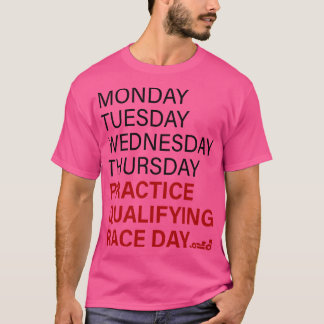Maandag Dinsdag Woensdag Donderdag Oefeningskwalif T-shirt