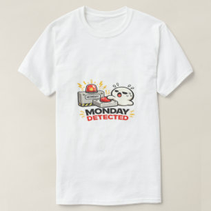 Maandag Gedetecteerd - Grappig Schattig Moe Karakt T-shirt