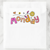 Maandag in de plenaire vergadering rechthoekige sticker (Tas)